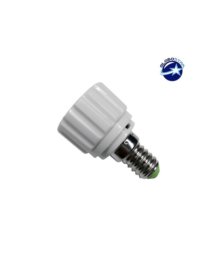 Πλαστικός Αντάπτορας από E14 σε GU10 GloboStar 77796